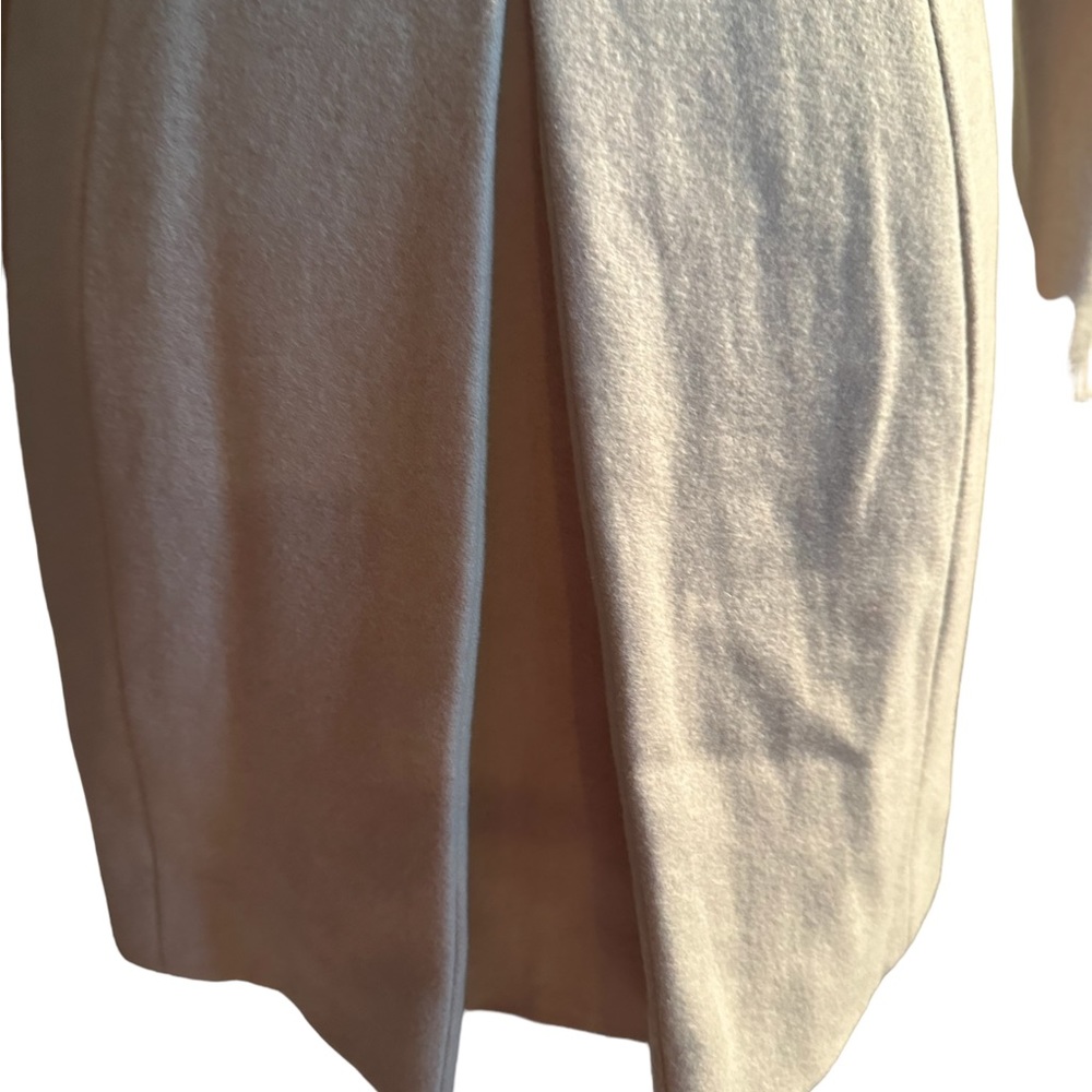 ❄️ Kenneth Cole Tan Coat 60% Wool - with branded buttons Size 8P - Picture 3 of 15